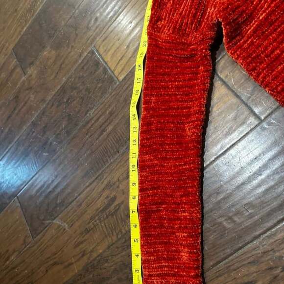 Pink Rose Sweater, Women's Size Large Burnt Orange, Pullover, Soft - Picture 3 of 7